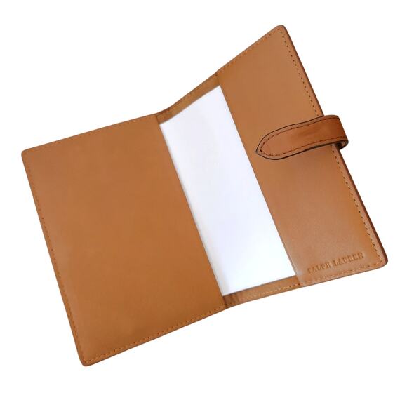 RALPH LAUREN Toledo leather travel unisex passport holder in caramel NEW in box - Picture 1 of 8